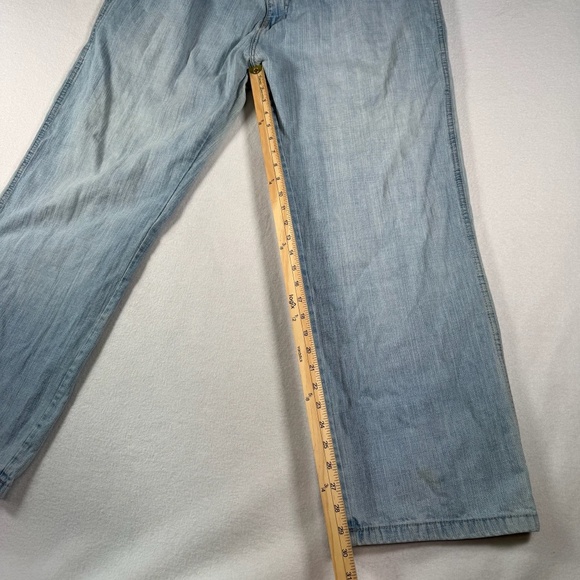Dodeca Jeans Mens 40x32 Blue Wide Leg High Rise Light Wash - Picture 6 of 11